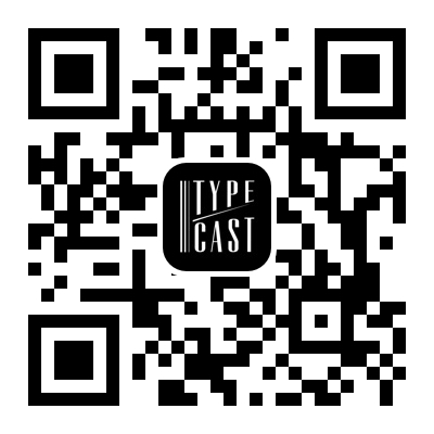 QR code to download TYPE/CAST on the App Store